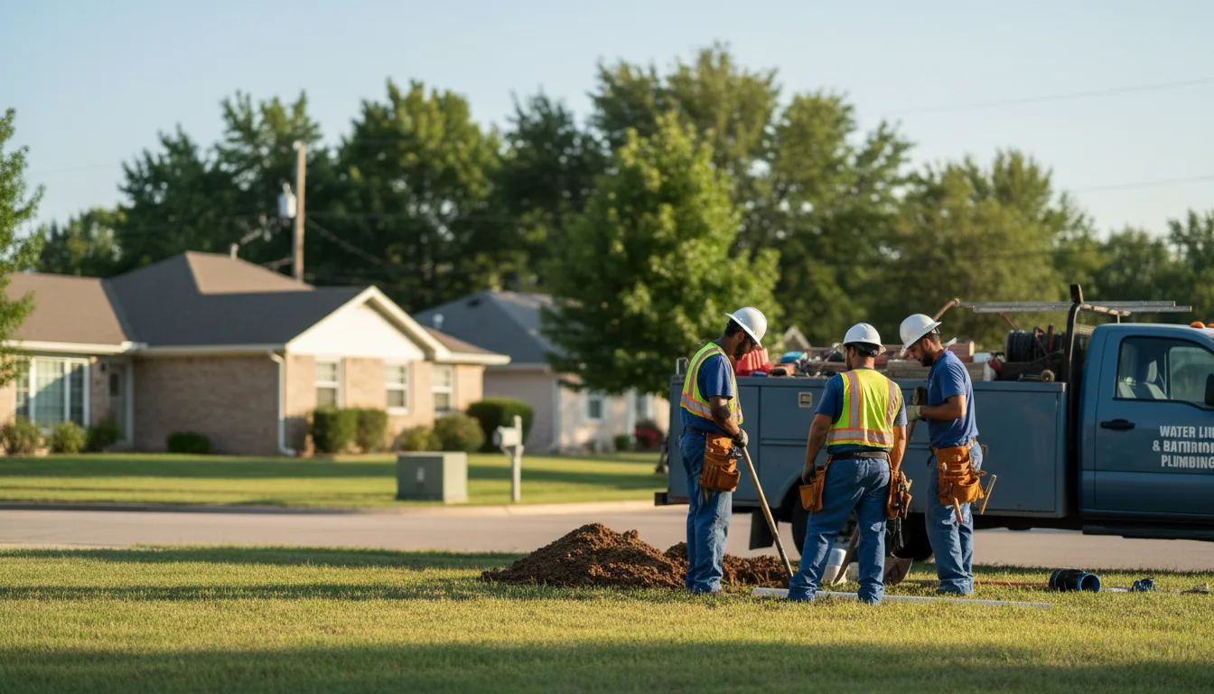 Residential water line and bathroom plumbing service in Chilo, OH